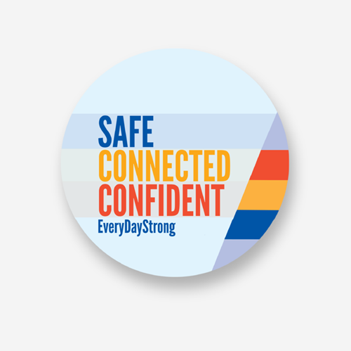 Picture of Safe, Connected, Confident Sticker